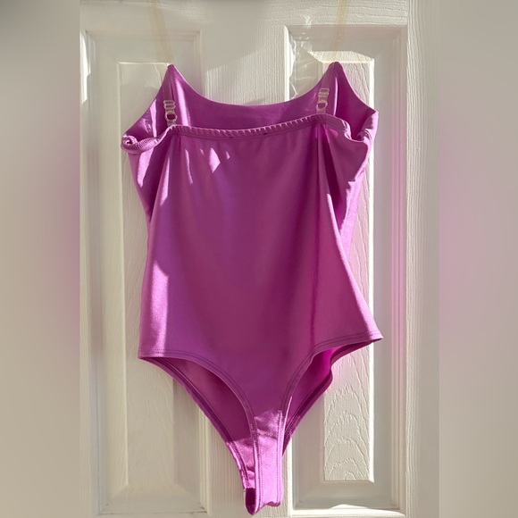 FashionNova purple clear strap body suit - Picture 2 of 4